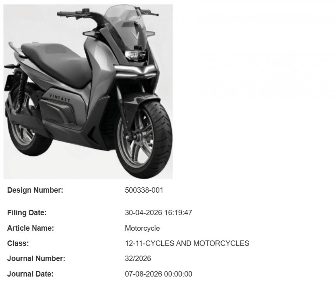 VinFast Rasad Electric Maxi-Scooter Patent Filed